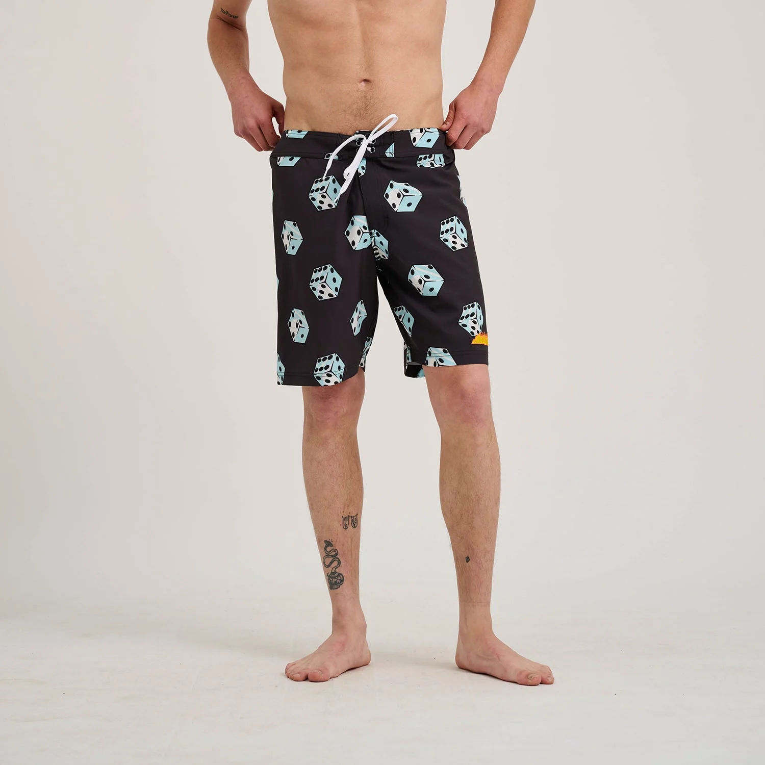 Flaming Strip Dice Boardshort - Image 3