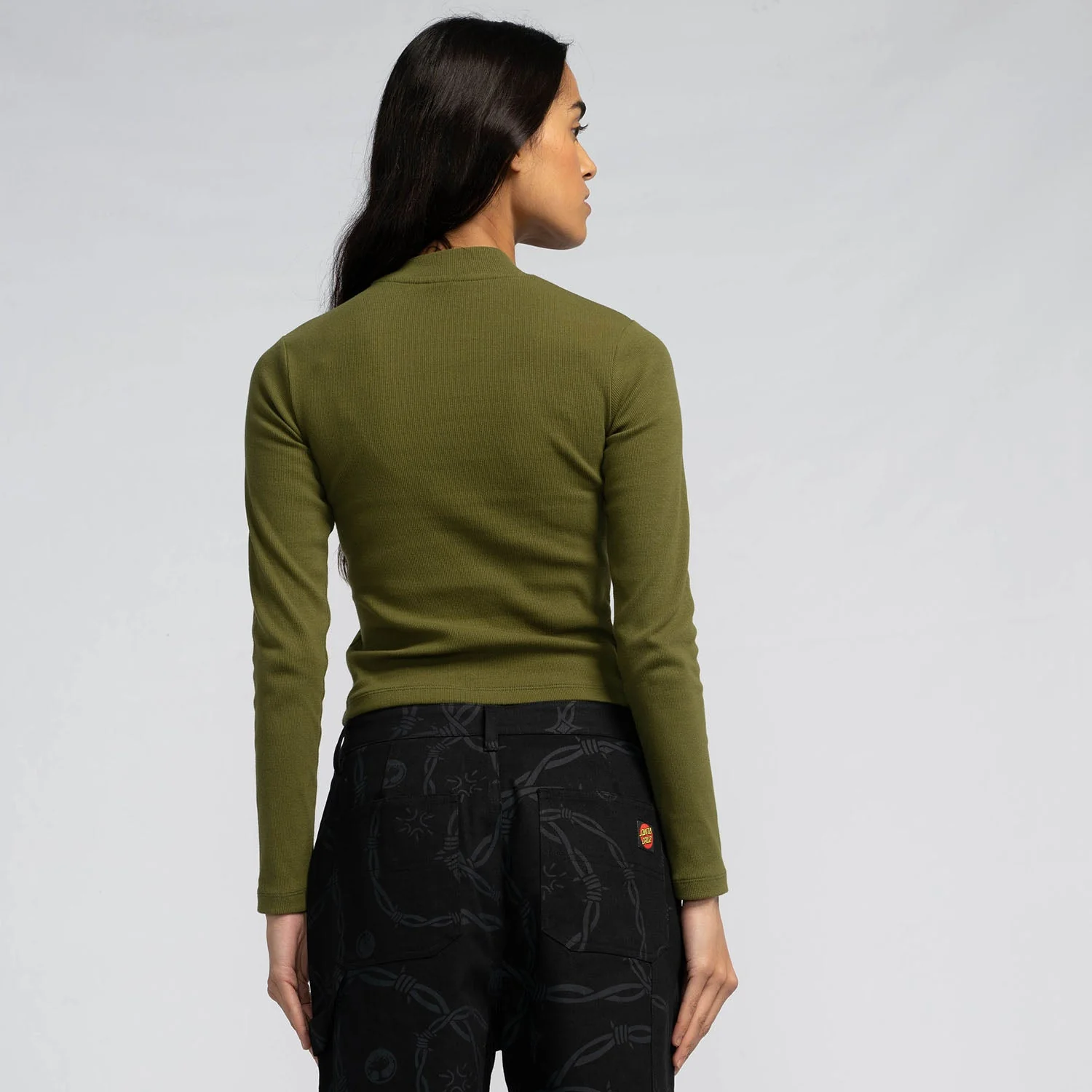 Opus Dot Mock Neck Long Sleeve Top - Image 3