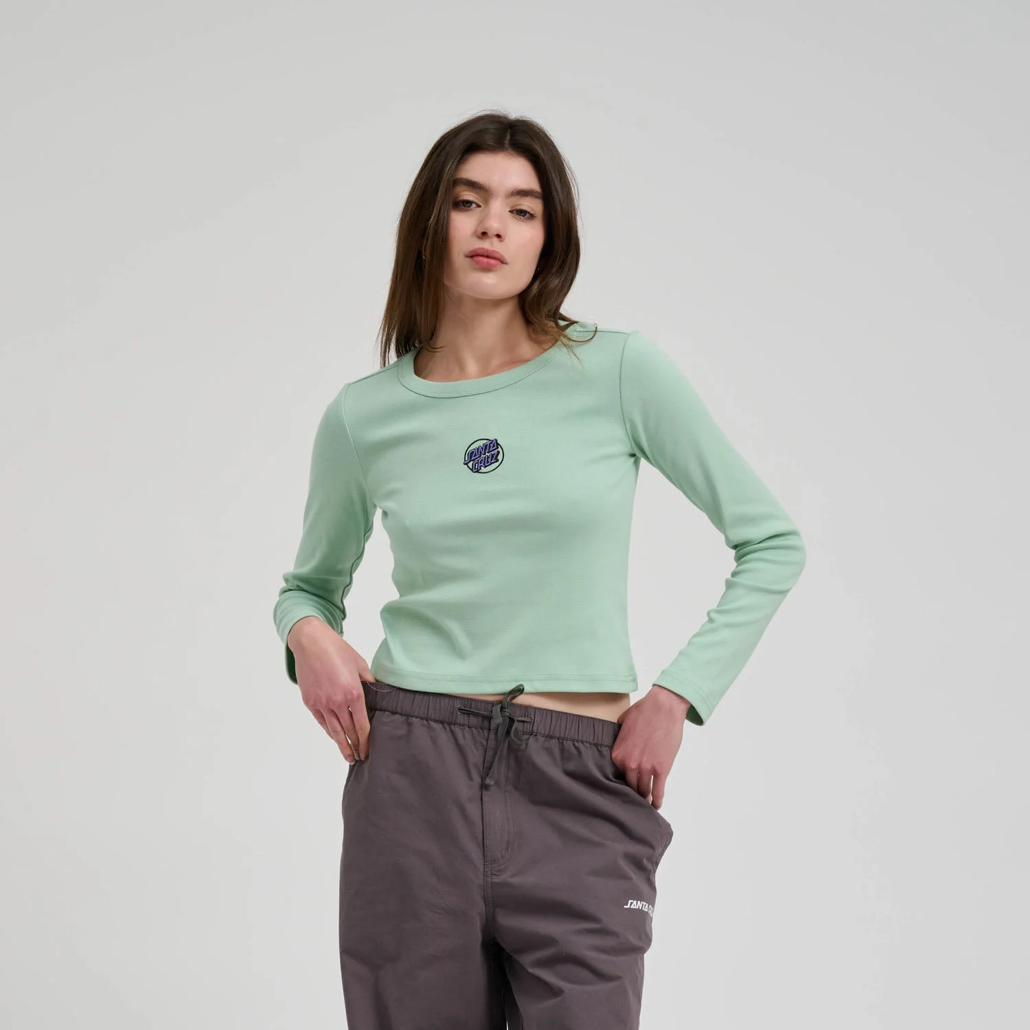 Partial Dot Emb Long Sleeve T-Shirt - Image 2
