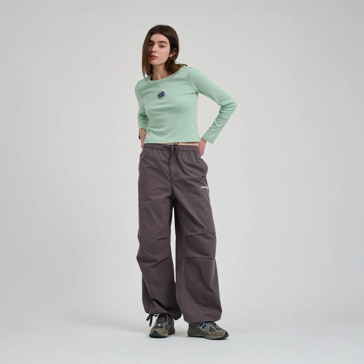 Partial Dot Emb Long Sleeve T-Shirt - Image 5