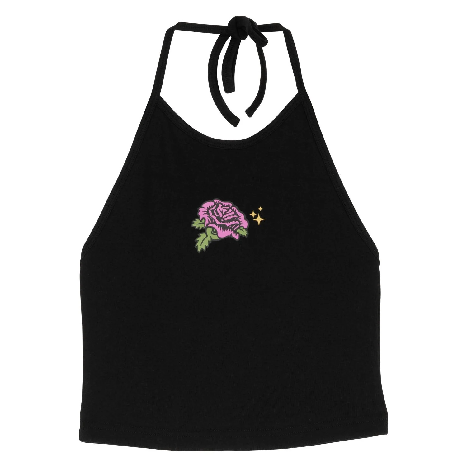 Rose Glimmer Halter Top