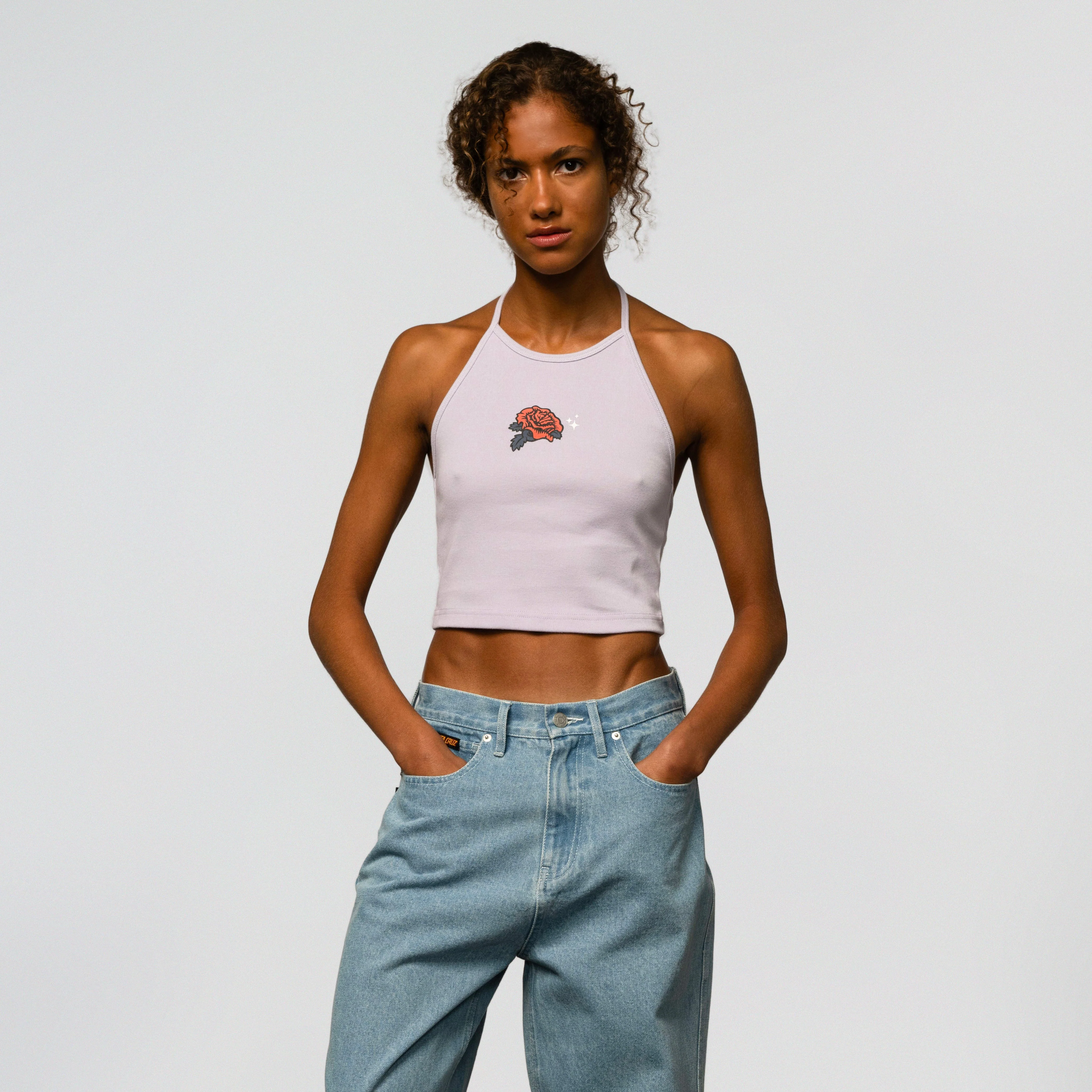 Rose Glimmer Halter Top - Image 4