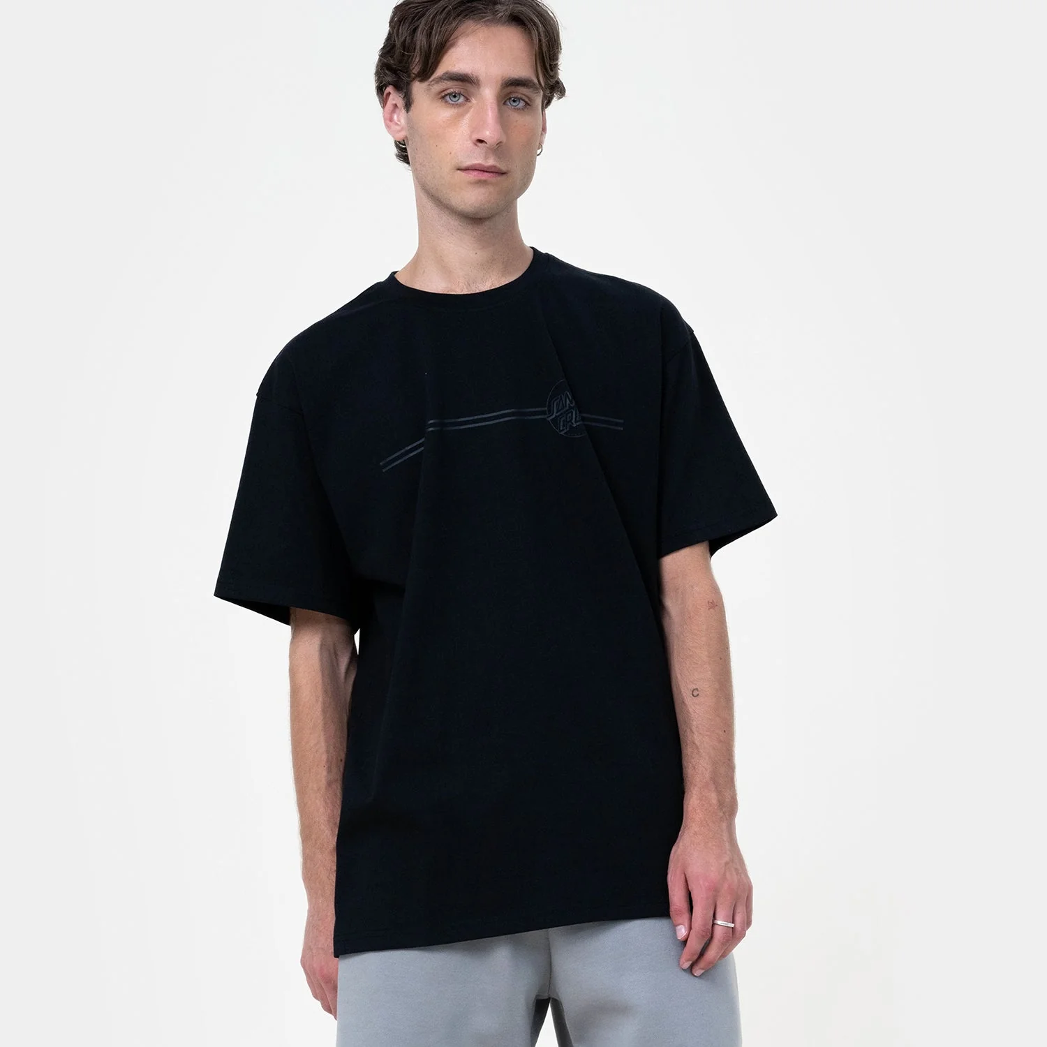 Tonal Opus Dot Stripe T-Shirt - Image 3