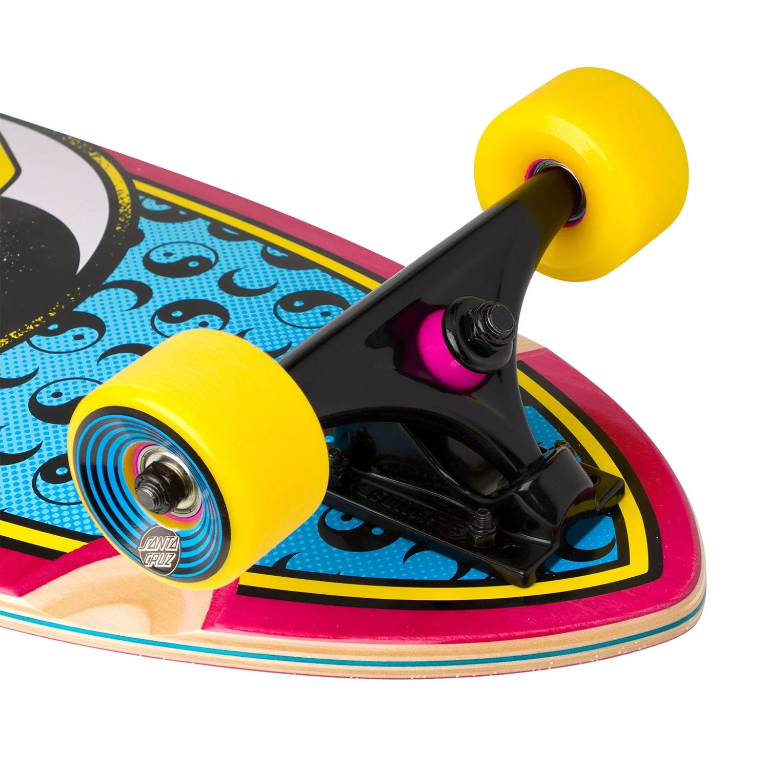 Yin Yang Dot Pintail Longboard 9.2in x 33in - Image 3