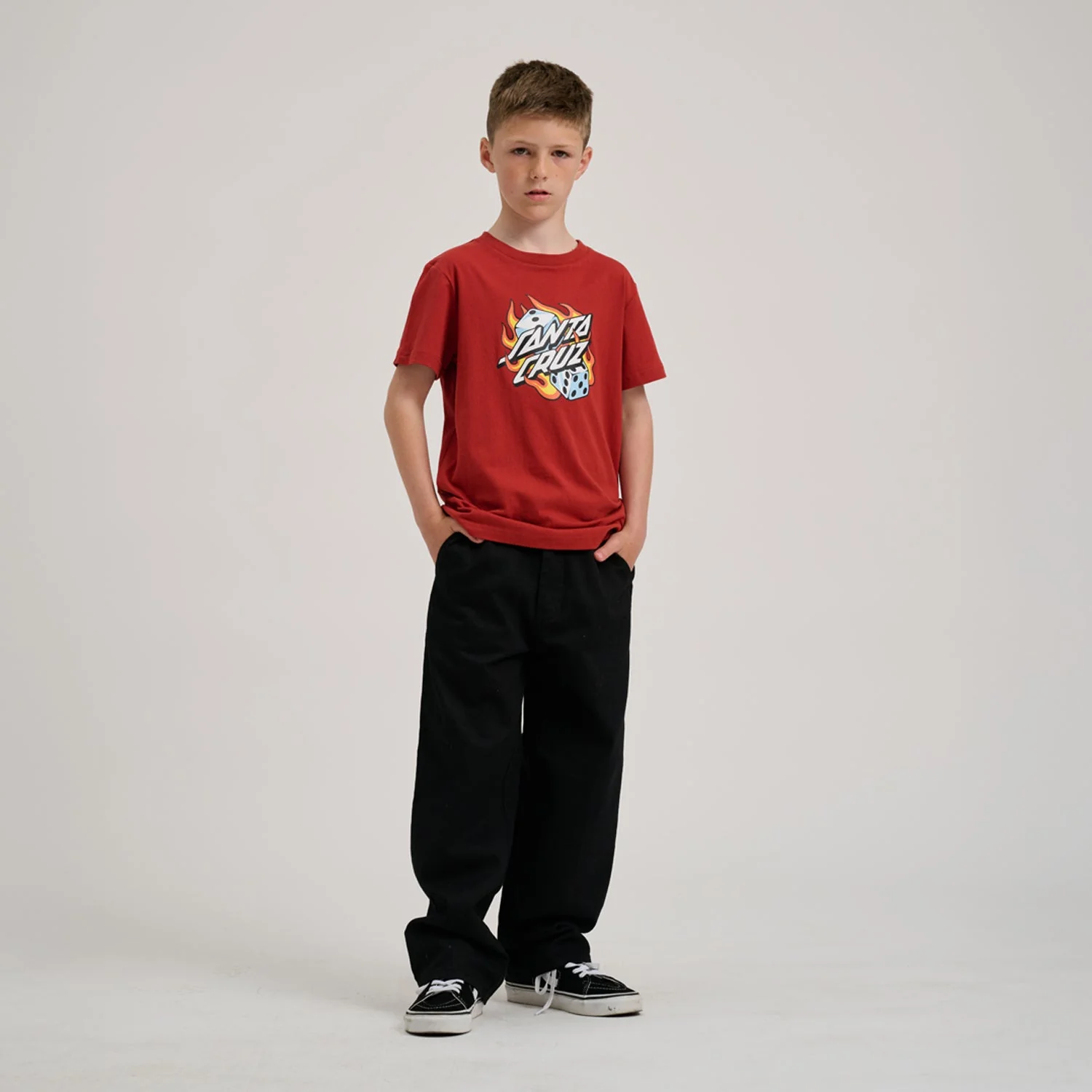 Youth Flaming Dice Dot T-Shirt - Image 3