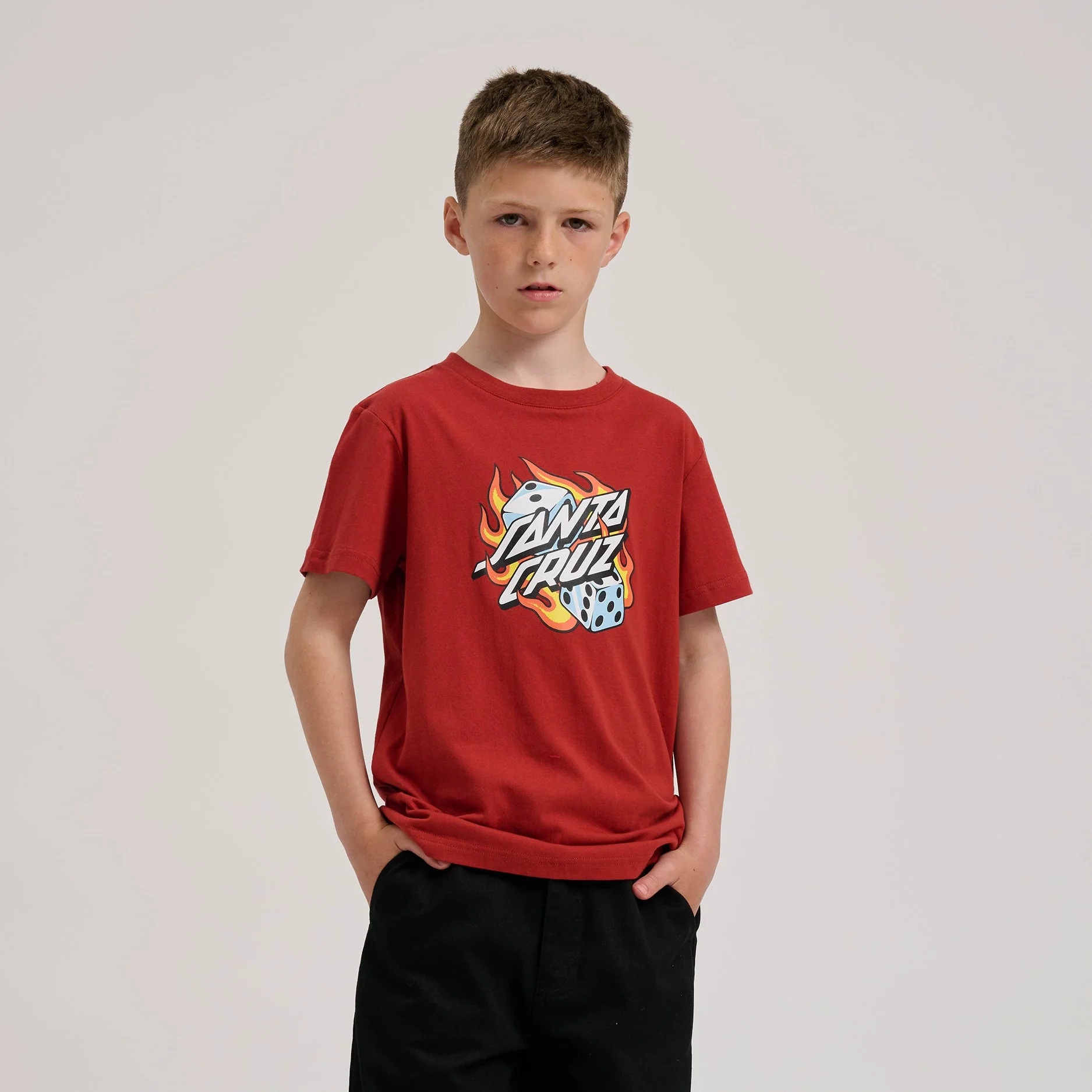 Youth Flaming Dice Dot T-Shirt - Image 5