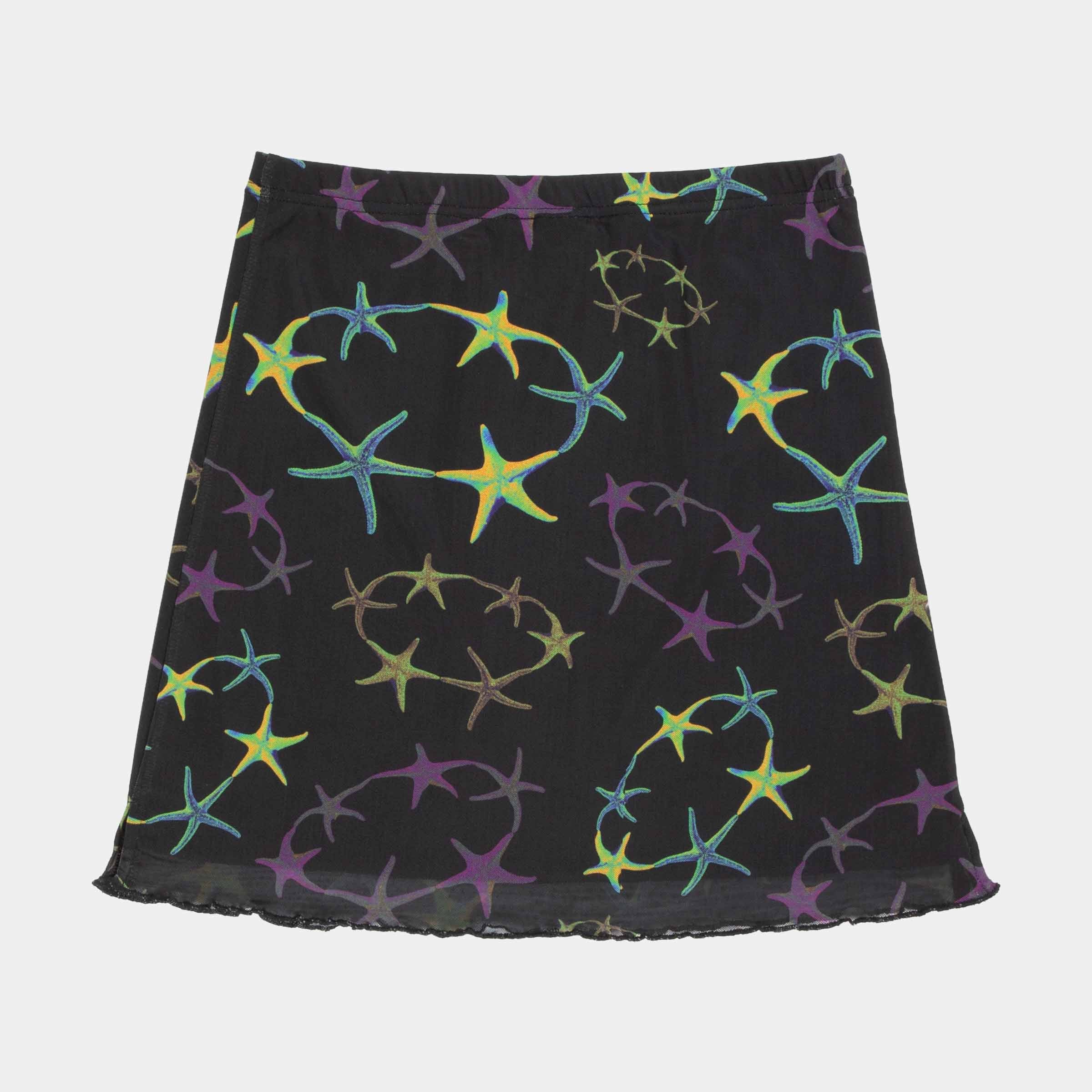 Strip Digi Mesh Mini Skirt - Image 2