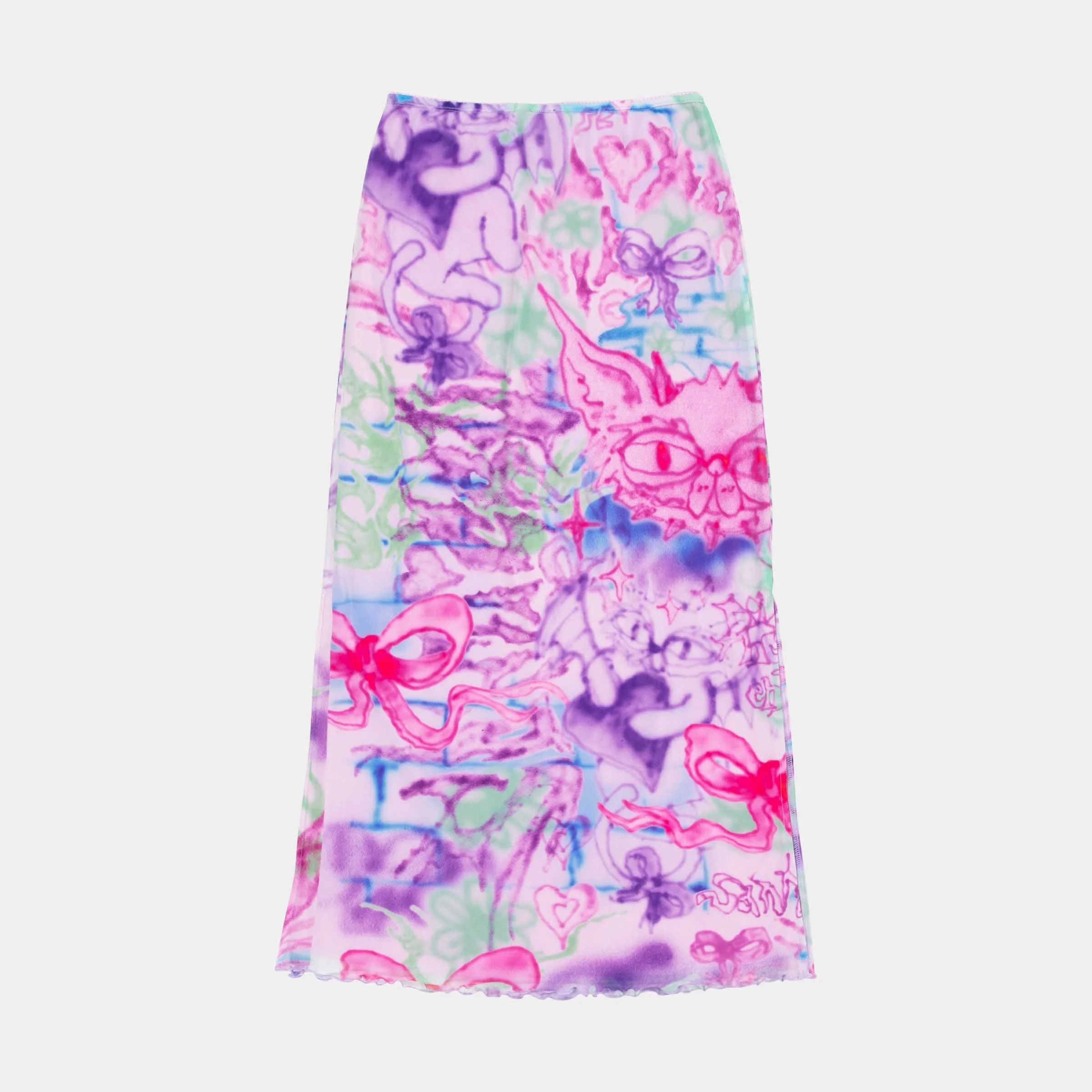 Strip Digi Mesh Skirt - Image 2