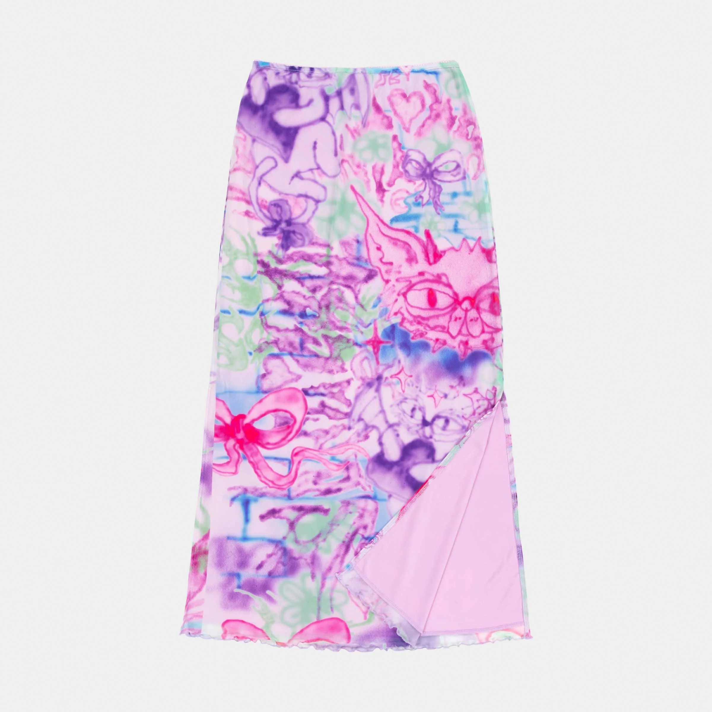 Strip Digi Mesh Skirt - Image 3