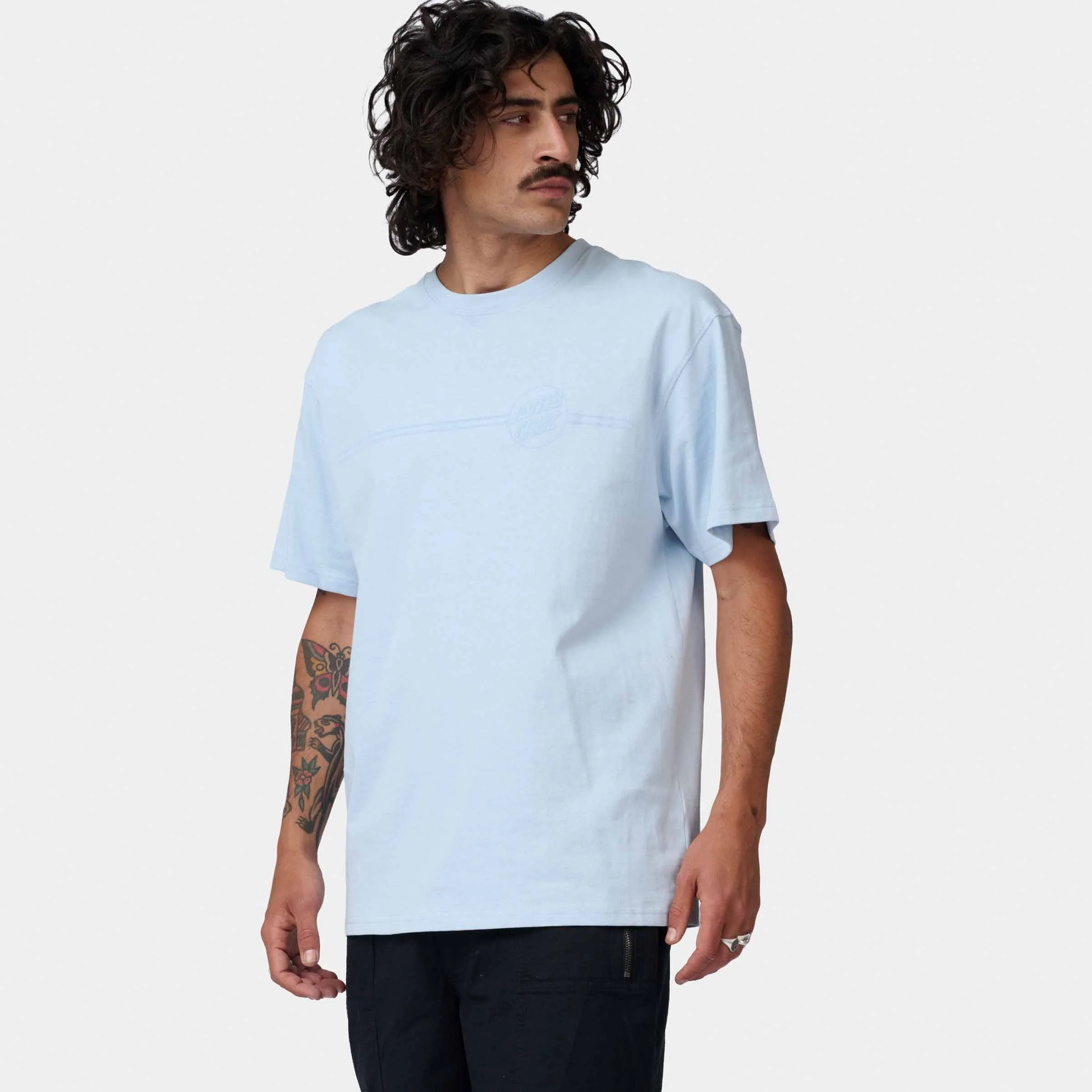 Tonal Opus Dot Stripe T-Shirt - Image 5